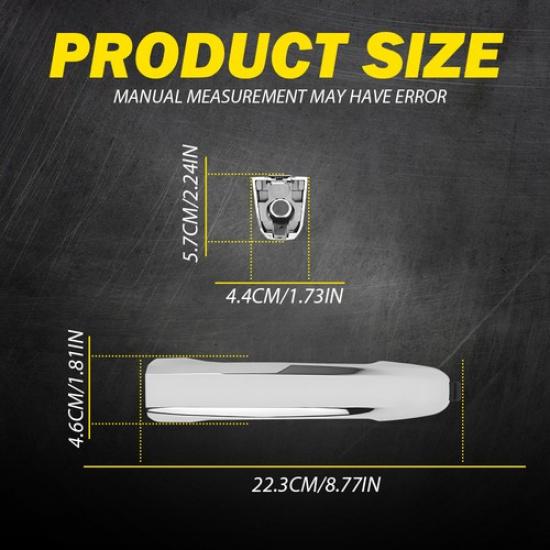 Vordere linke äußere Türgriff für 2014-22 Chevy Silverado 1500 Chrom 22923598