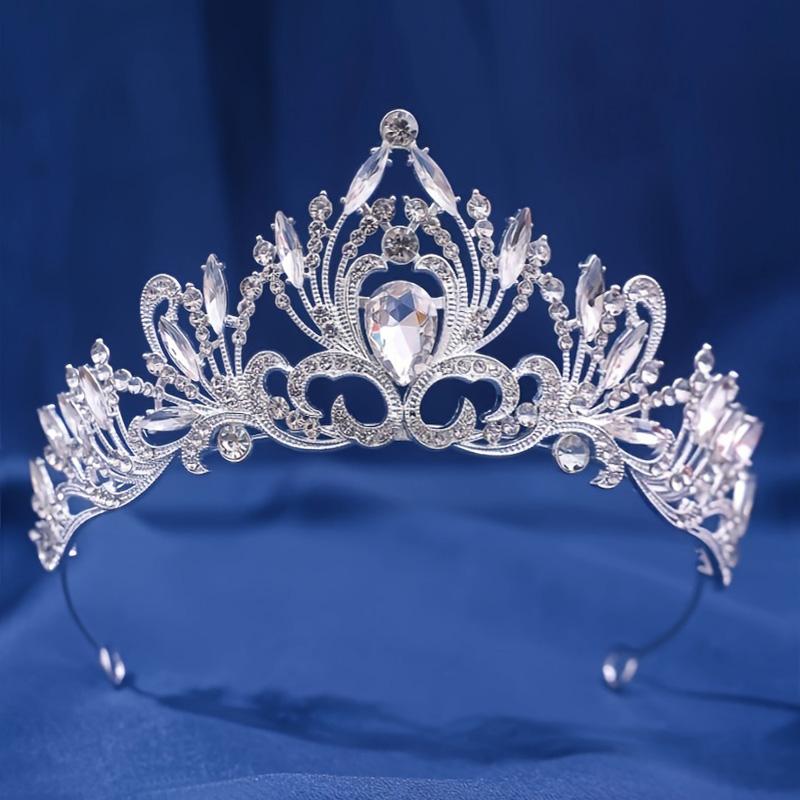 

Multicolor Crystal Crown Hair Accessories Tiara For Women Party Colorful Rhinestone Bridal Crown Party Hair Jewelry Gift bridal
