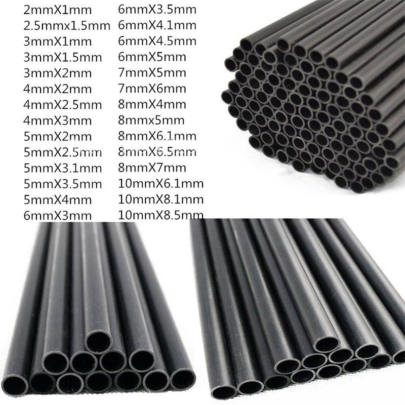 8 unidades/lote Nuevo Tubo de Fibra de Carbono 3K 2mm/3mm/4mm/5mm/6MM/7MM/8MM/10MM para Cuadricóptero Multicóptero (500 mm)