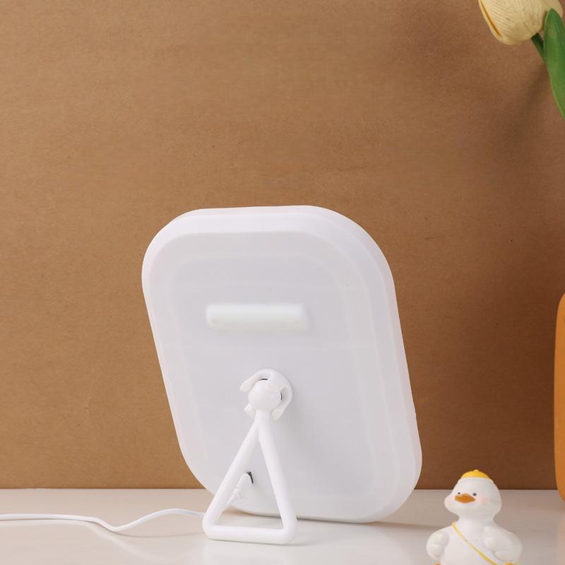 LED Fill Light Small Mirror Student Dormitory Desktop 3 Color, Makeup Mirror With Light, Bedroom Dressing Table Mirror