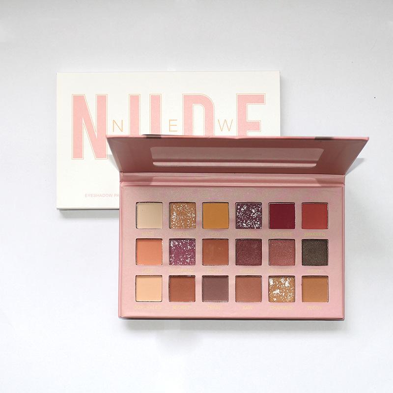 

Desert Rose 18-Color Eyeshadow Palette: Matte, Pearl, Glitter, Long-Lasting, Waterproof, Nude & Wine Red Tones