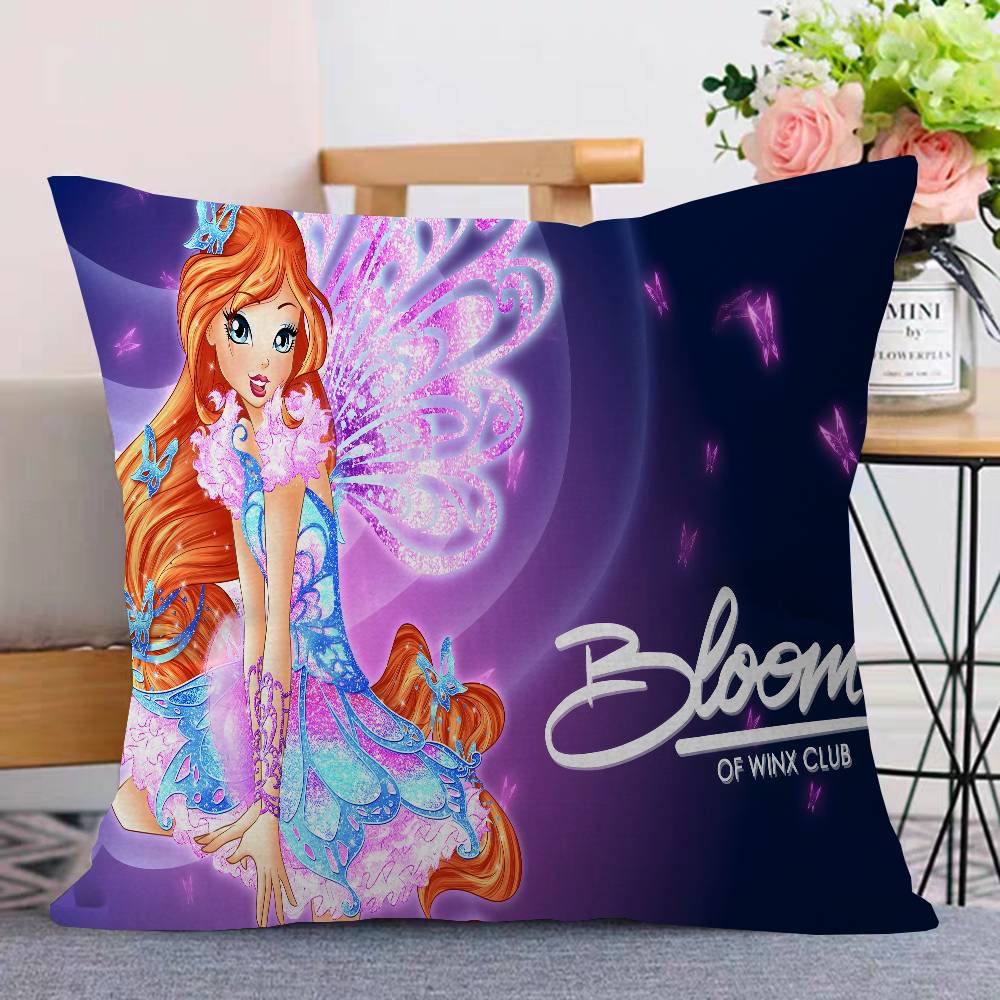 Girl W-Winx Clubs Pillow Cover Sofa Cushion Cover Home Room Decoration Children Gift