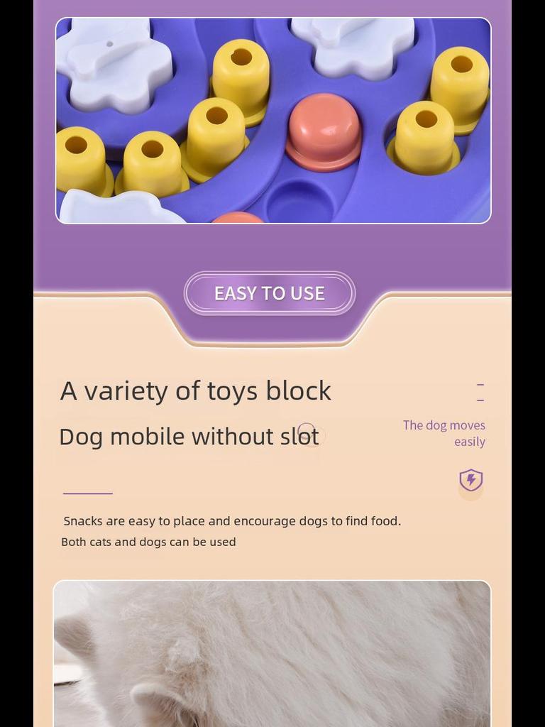 Interactive Dog Toy: Educational Feeder & Boredom Relief Turntable Bowl