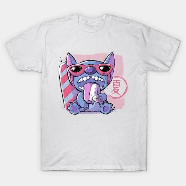 Summer Stitch Aloha Black TShirt S