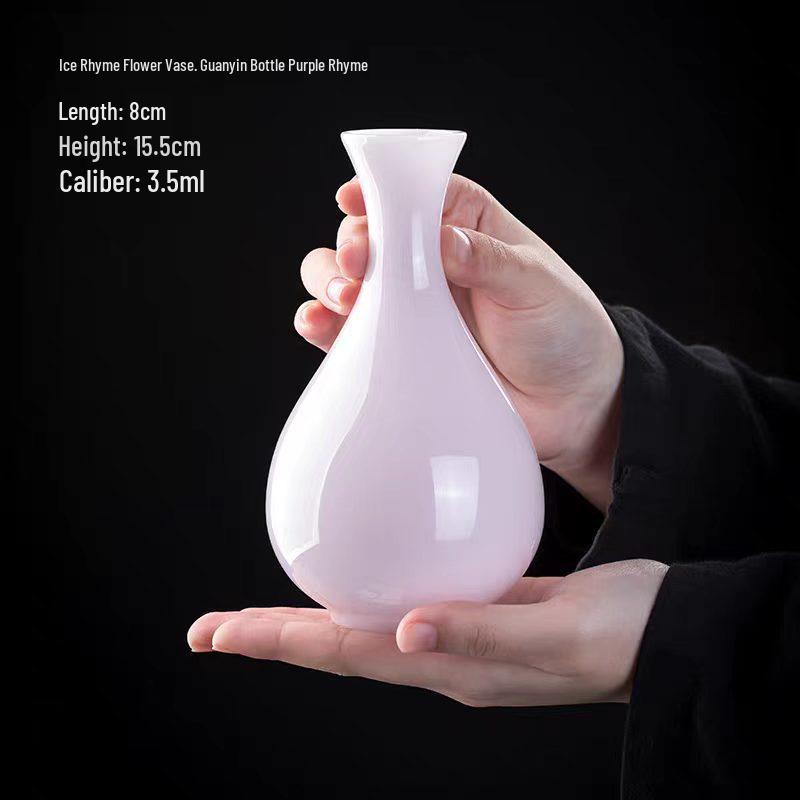 Handmade Dehua Jade Porcelain Vase for Flower Arrangements - Small Home Decor Ornament
