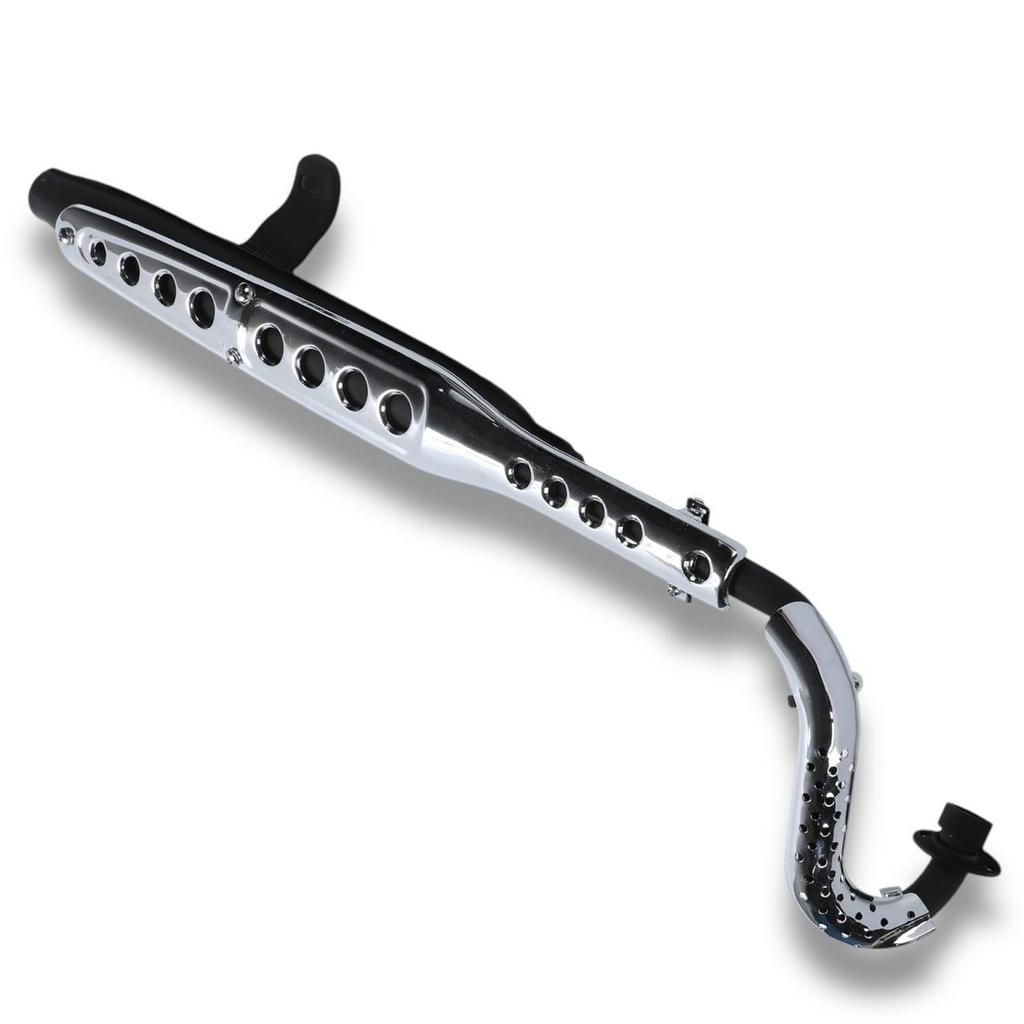 Kanoan Up Muffler for Honda Scrambler Muffler Super Cub C50 C70 C90 Little Cub Steel Plated Black Custom Parts Scrambler Muffler Cub Aftermarket Parts