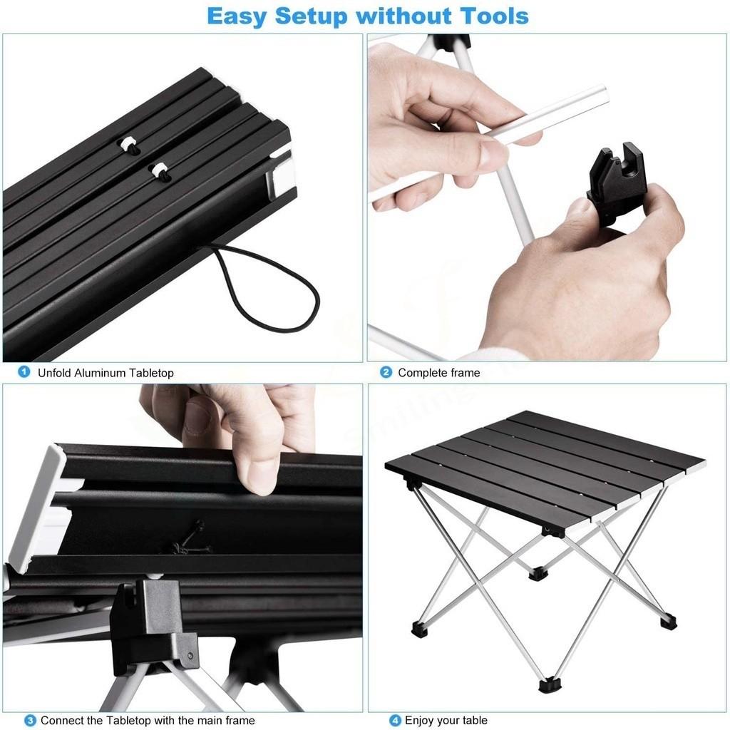 Picnic Supplies Outdoor Portable Camping Barbecue Table Multifunction Aluminum Alloy Foldable Table