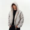 Mens Thick Warm Winter Hooded Loose Fit Cotton Coat Solid Color Casual Daily Wear