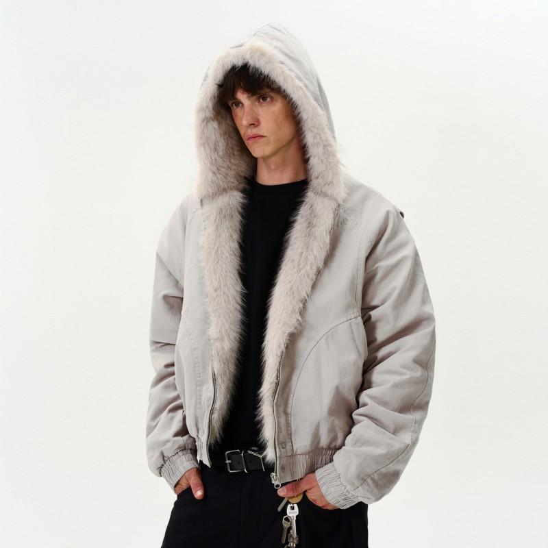 Mens Thick Warm Winter Hooded Loose Fit Cotton Coat Solid Color Casual Daily Wear
