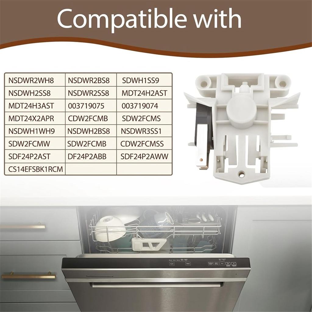 2025+ 17476000012184 Dishwasher Door Latch Switch Compatible with for Replaces 1747600000004 AP7175456