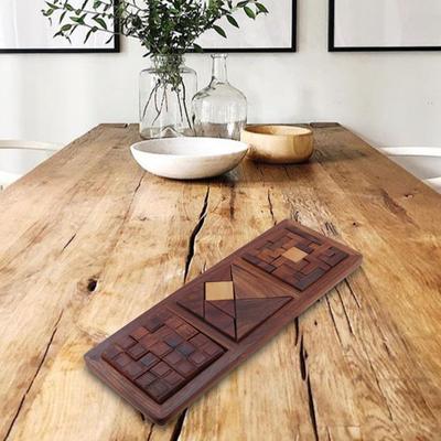 Shriji Crafts 3 In 1 Wooden Blocks Jigsaw Puzzles Brain Teasers IQ Game