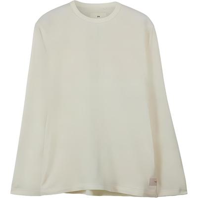 Y-3 FW23 Einfarbig Rundhals Locker Langarm T-Shirt Unisex Oberteile Weiß IQ1834