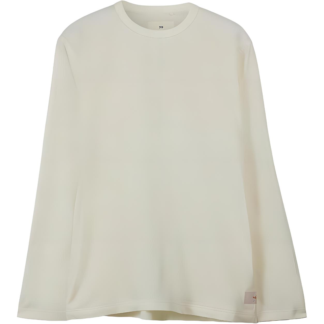 

Y-3 FW23 Solid Color Crew Neck Loose Long Sleeve T-Shirt Unisex Tops White IQ1834 XS