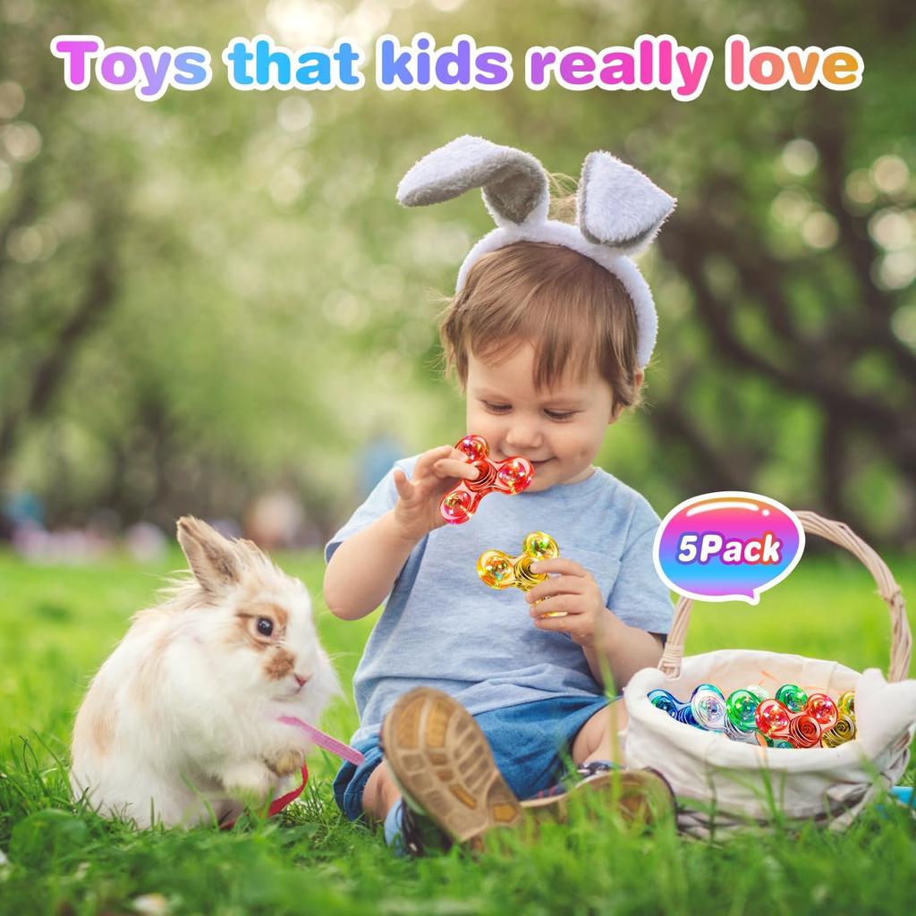 Up Light Fidget Spinner Glow In Dark Led Finger Toy Stress Easing Sensory Toy For Party Favors Classroom Prizes Bag Stuffer