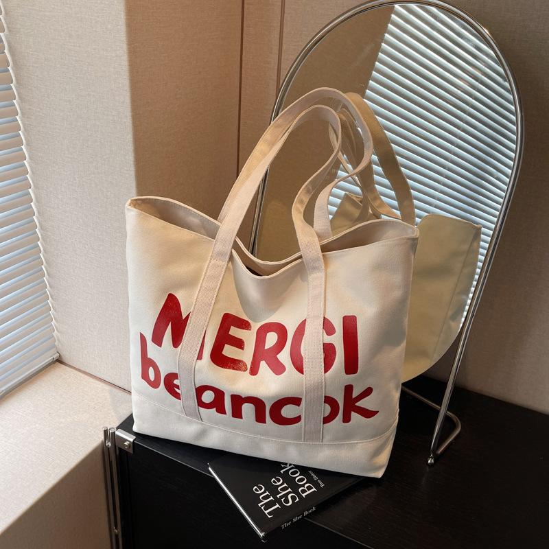 Bag Lazy Underarm Bag Women's 2025 New Alphabet Printed Tote Bag Large Capacity Shoulder Bag