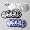 4Pcs Aluminum Metal Emblem Car Wheel Center Hub Caps Sticker Badge For VW R GTI Golf 5 7 Caddy Passat B6 Polo Tiguan