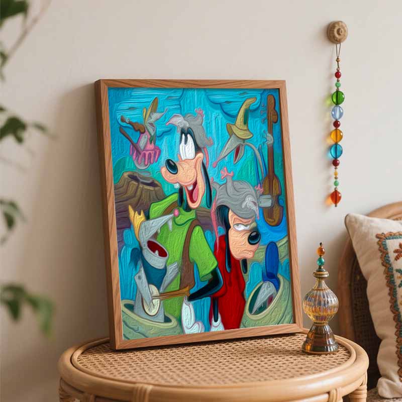 Disney Goofy Band DIY Painting Kit Classic Style Home Decor Craft Gift Idea Art Wall Decor Painting For Living Room Bedroom Collection