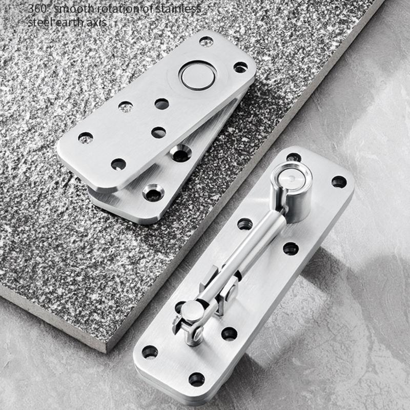 Wood Door Pivots Hinges Stainless Steel Concealed Door Hinge 360 Degree Rotation Invisible Pivots Door Hardware