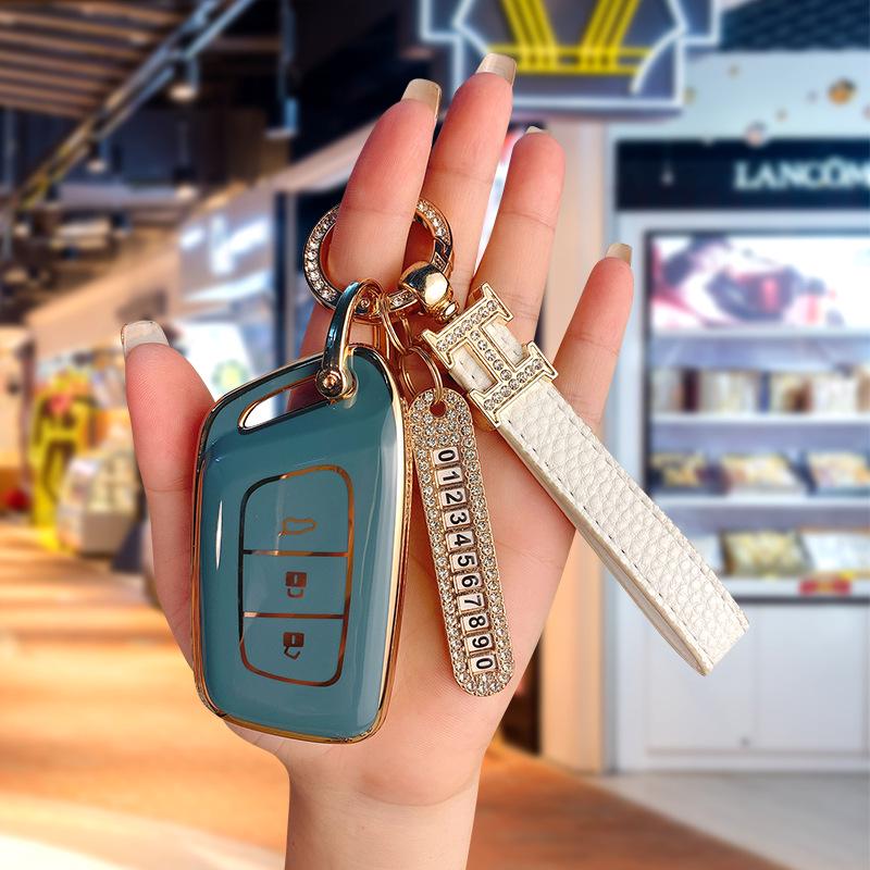 Neuer Baojun RC6/RM5/RS5/RS3 TPU Schlüsselanhänger - Autoschlüsselhülle mit Schnalle