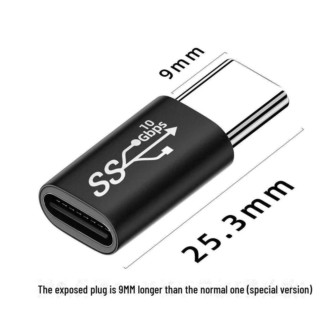 USB Typ-C 3.2 Gen 2 Stecker auf Buchse 90-Grad-Adapter, 10 Gbit/s High-Speed U-Typ Konverter