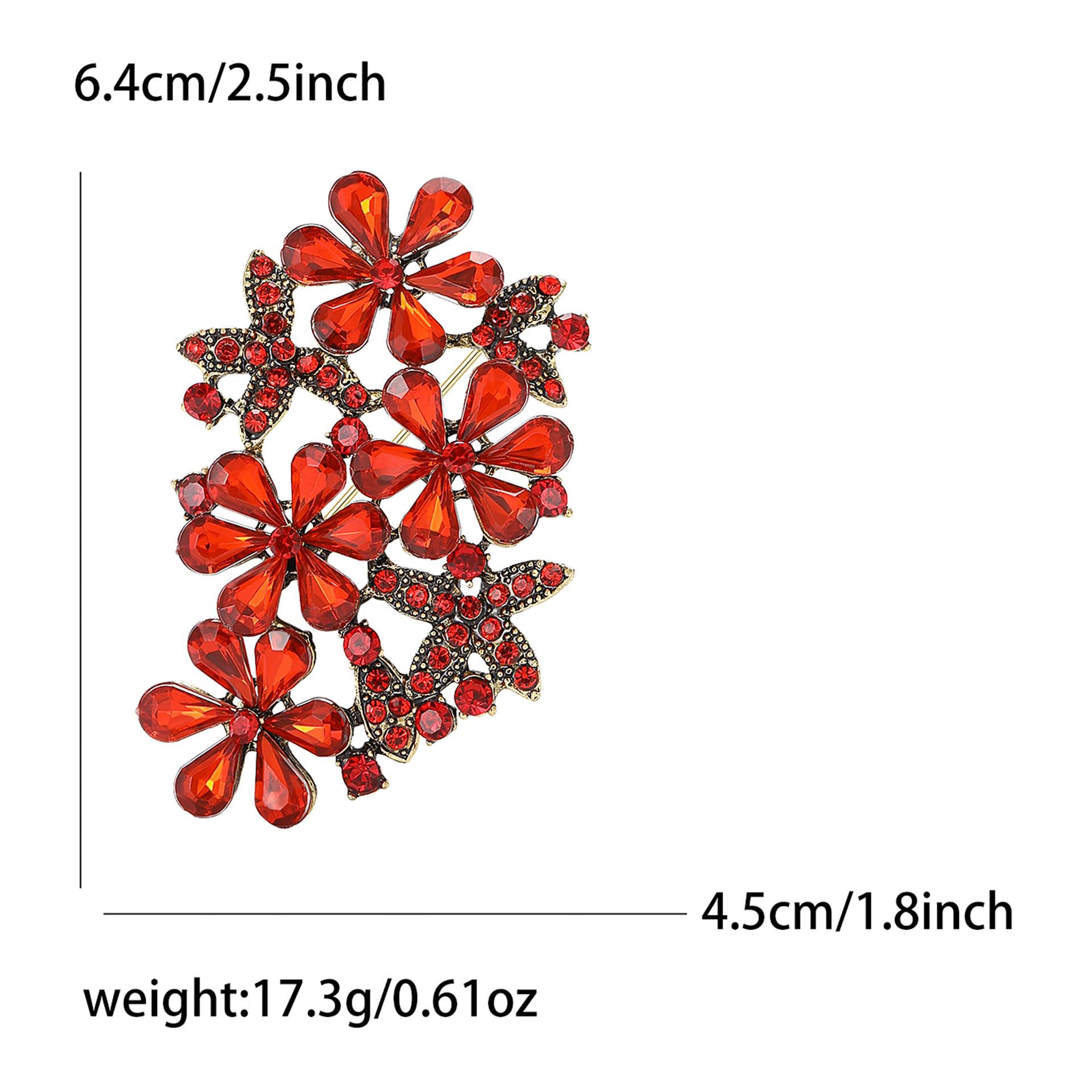 Персонализированная и креативная брошь-цветок из сплава со стразами, темпераментная универсальная женская брошь для пальто, корсаж, ювелирное украшение
