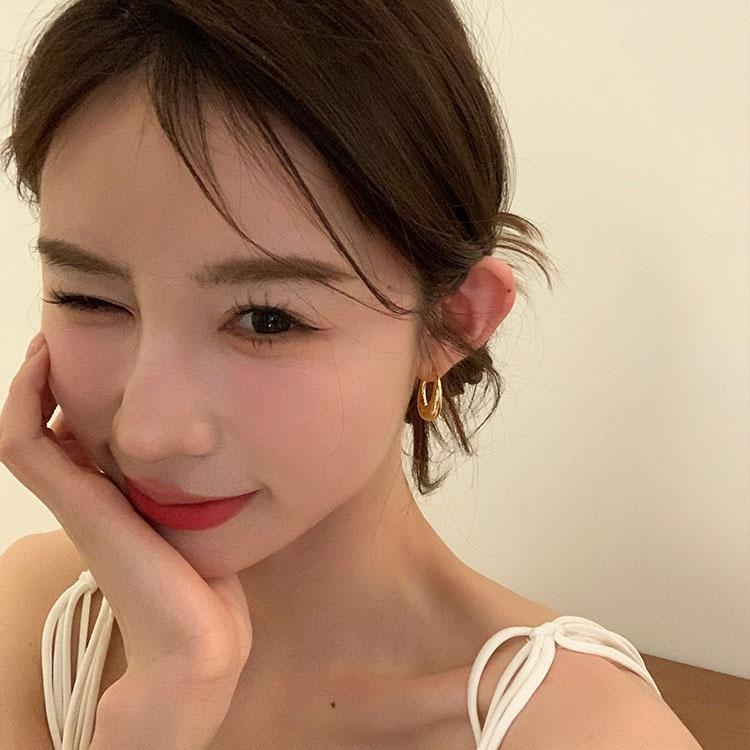 Xiaomi 925 Sterling Silver Vintage Circle Gold Earrings For Women Trendy Earring Jewelry Prevent Allergy Party Accessories Gift