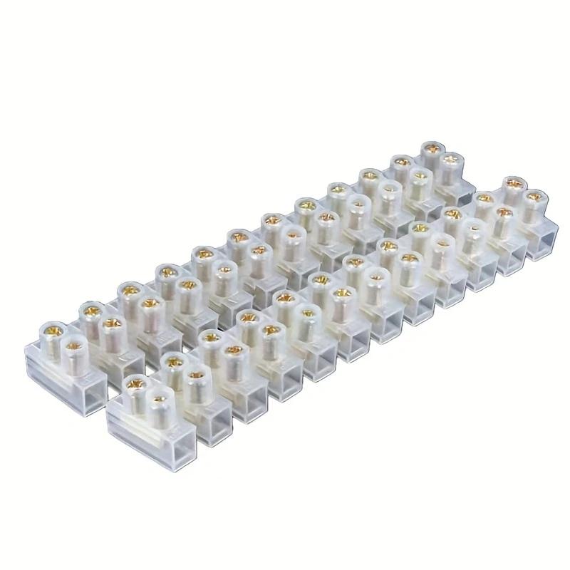 12 Way Barrier Screw Terminal Block Wire Connector Strip 10Amp