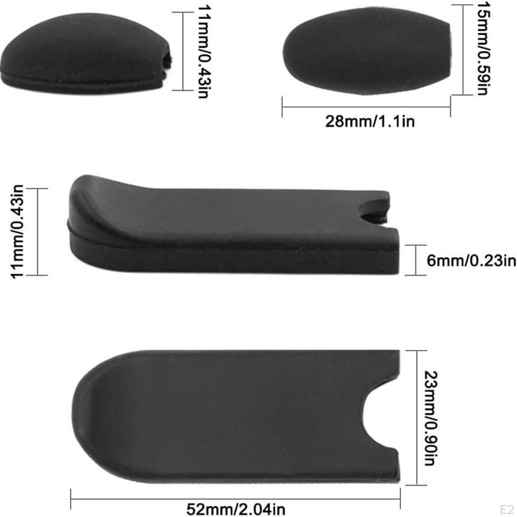 3Pcs Saxophone Thumb Rest Cushion Black Sturdy Professional High Performance Support Pad Replace Key