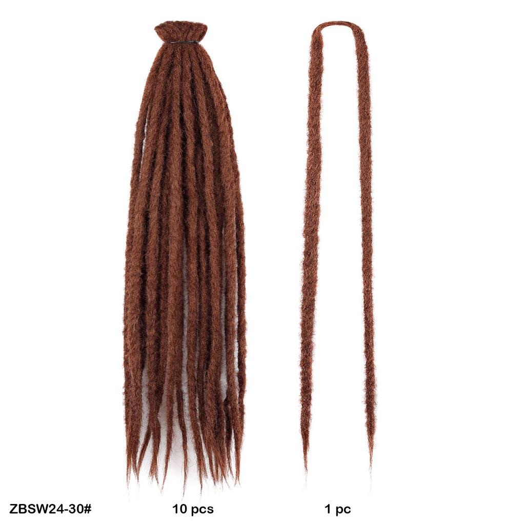 10 Stück/Lot Häkelhaar Dreadlock Doppel Afro Flechthaarverlängerung 24 Zoll Häkel-Box Braids Haar Synthetische Schwarze Zöpfe für Frauen