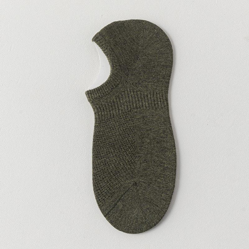 Men's Summer Thin Cotton Sweat Absorbing Deodorizing Boneless Heel Shallow Mouth Invisible Socks