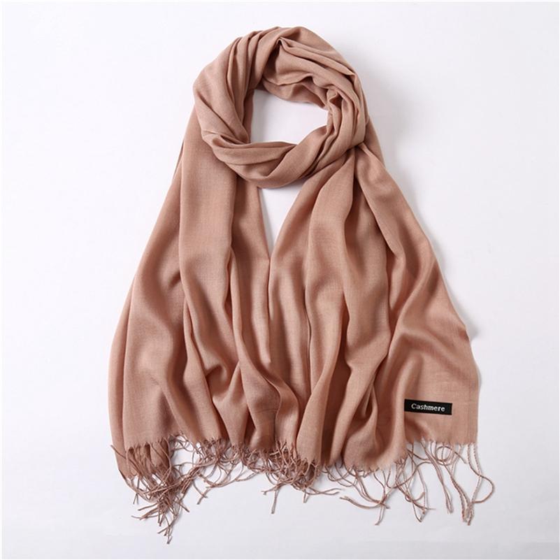 Elegant Headband Shawls Pure Color Scarf Wraps Skin-friendly Lady High Quality Accessories Solid Shawls Warm Headscarf
