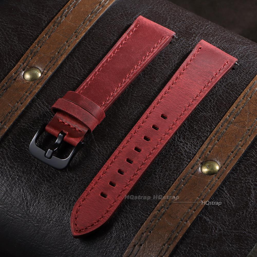 

Quick Release Leather Watchband for Men Women Universal Bracelets Soft Calfskin Watch Strap 18mm 20mm 22mm 24mm Replacement Belt 18mm