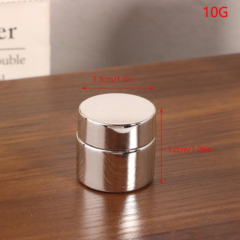 Cosmetic Jar 5-50G Face Cream Glass Bottle Silver Cream Jar Cosmetic Container Empty Nail Glue Jar Travel Makeup Container