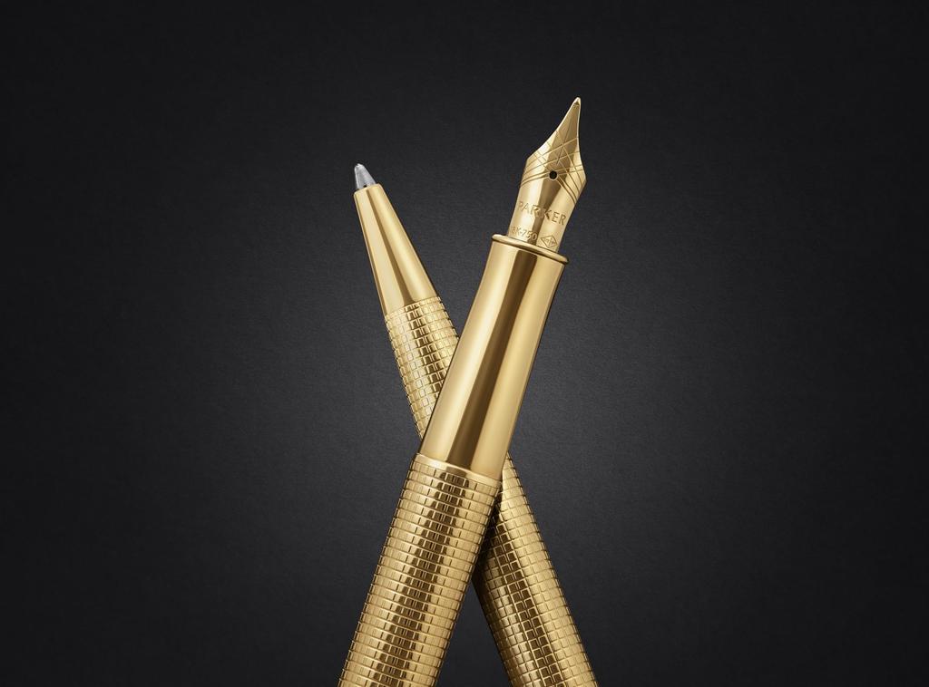 PARKER Sonnet Gold Sizzle GT SE Fountain Fine 18K Gold Gift Box Genuine 2209265 Pen, Nib, Nib, Included, Gift, Luxury, Official, Import,