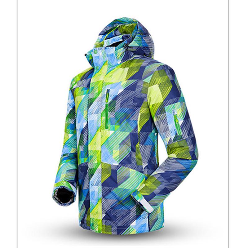 Men's Winter Ski Jackets Outdoor Warm Windproof Waterproof Snowboarding Jacket Hooded Mountain Coat Skiing Jacket for Male