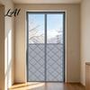 Insulated Door Cover for Winter Magnetic Thermal Curtain Padded with Window Privacy Curtain Bedroom Magnet Closure Windproof Soundproof Living Room