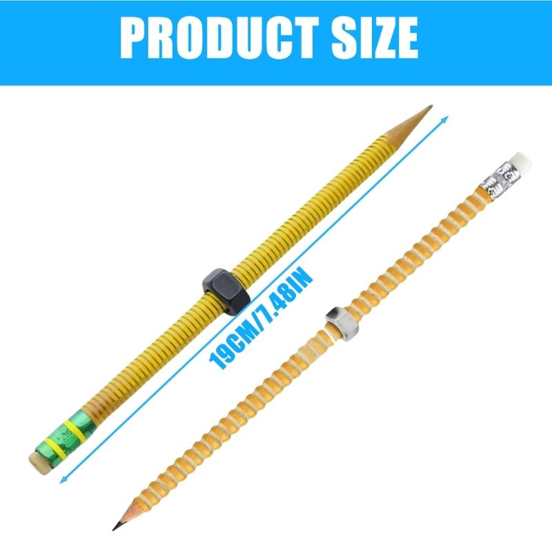 Quiet Wooden Threaded Pencil With Rotating Metal Nut Design For Classroom Concentration Focusing Aid Stress Relief Tool