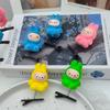 5 Stück Haarspangen 3D Labubu Federhaarspangen Cartoon Plüsch Haarnadeln DIY Entenschnabelspange Kopfschmuck Kinder Haaraccessoires