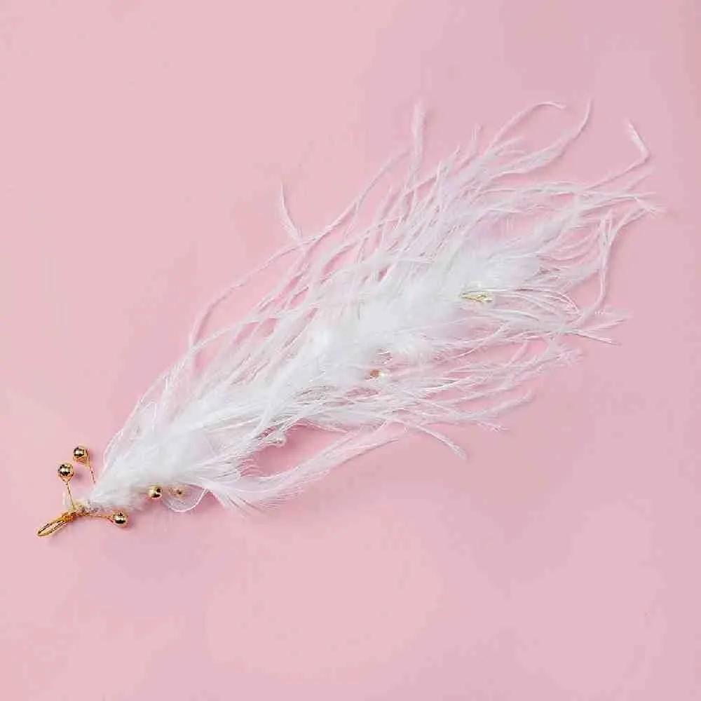 Chamol feather hairpin feather headpiece feather hair ornament hair feather headpiece