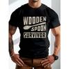 European Sizes Men's Plus Size Casual T-Shirt, Short Sleeve Crew Neck Summer Trendy Top For Daily Wear, Big & Tall