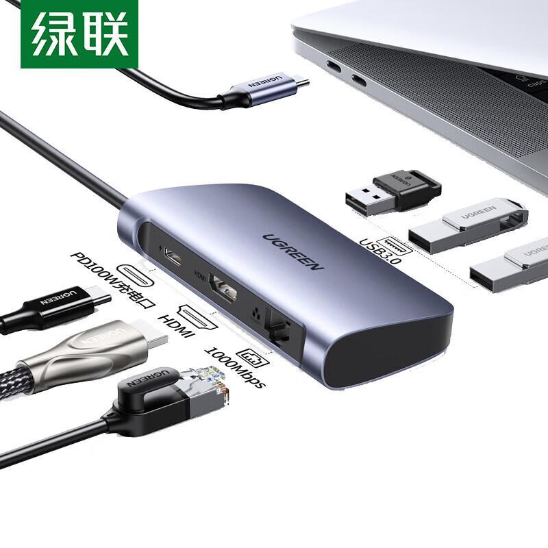 UGREEN 6-in-1 USB-C Hub with HDMI and Ethernet