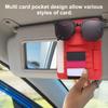 uxcell Car Sun Visor Organizer x Inch Leather Visor Card Holder for and Sun Visors Holds Credit and Sunglasses Red 6.02 4.76 Multi-Pocket Cars,