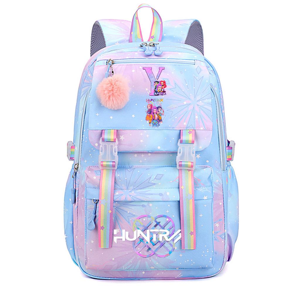 Niedlicher K-Pop Dämonenjäger Aufdruck Große Kapazität Wasserdichter Rucksack Teenger Schüler Mädchen Junge Schultasche Buchtasche Damen Reisetasche