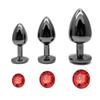 Rose Gold Rainbow Metal Anal Beads Butt Plug Set Colorful Crystal Mini Small Medium Large Anal Plug Jewelry Sex Toy Insert