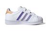 Adidas Originals SUPERSTAR CF Low top Kids' Skateboarding Shoes White Purple Children Aged 3 7 Years Old GY3314