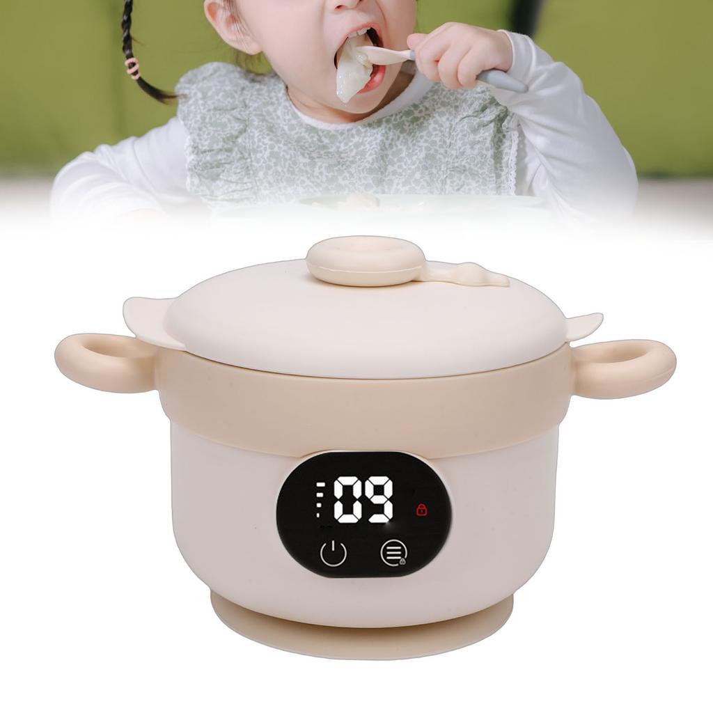 Konstant Temperatur Babybarnmatsskål Uppladdningsbar Vattenlös Uppvärmning BabyMatningsskål