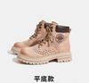 White Deer same summer limited hollow Martin boots women's new outdoor mountaineering rhubarb boots top layer pigskin tooling boots