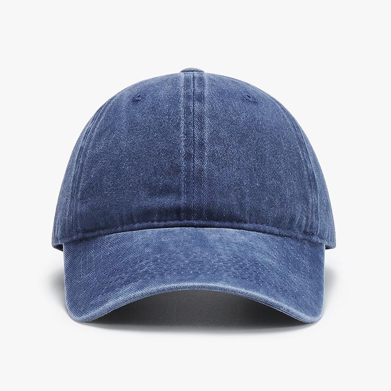 Sonnenschutz Wassergewaschen Herren Baseballkappe Mit Einem Kleinen Gesicht, Retro Used Und Vielseitig Trendige Entenschnabelmütze, Herren Großer He blue
