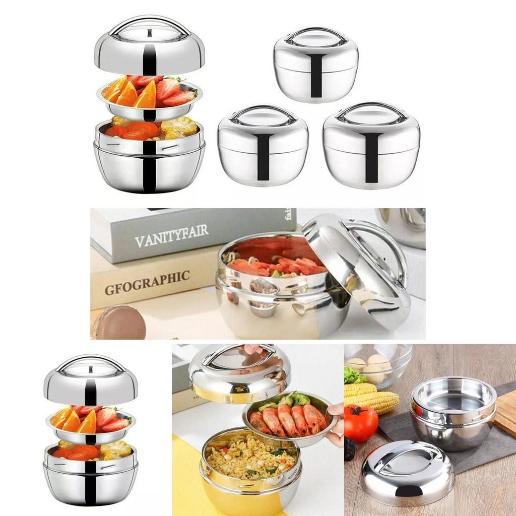 Modern Stainless Steel Lunch Box With Lid Apple Shape Insulated Design For Adults