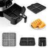1/2Pcs Air Fryer Waffle Baking Mold Reusable Silicone Waffle Mould Silicone Air Fryer Liner Mold For Dual Basket